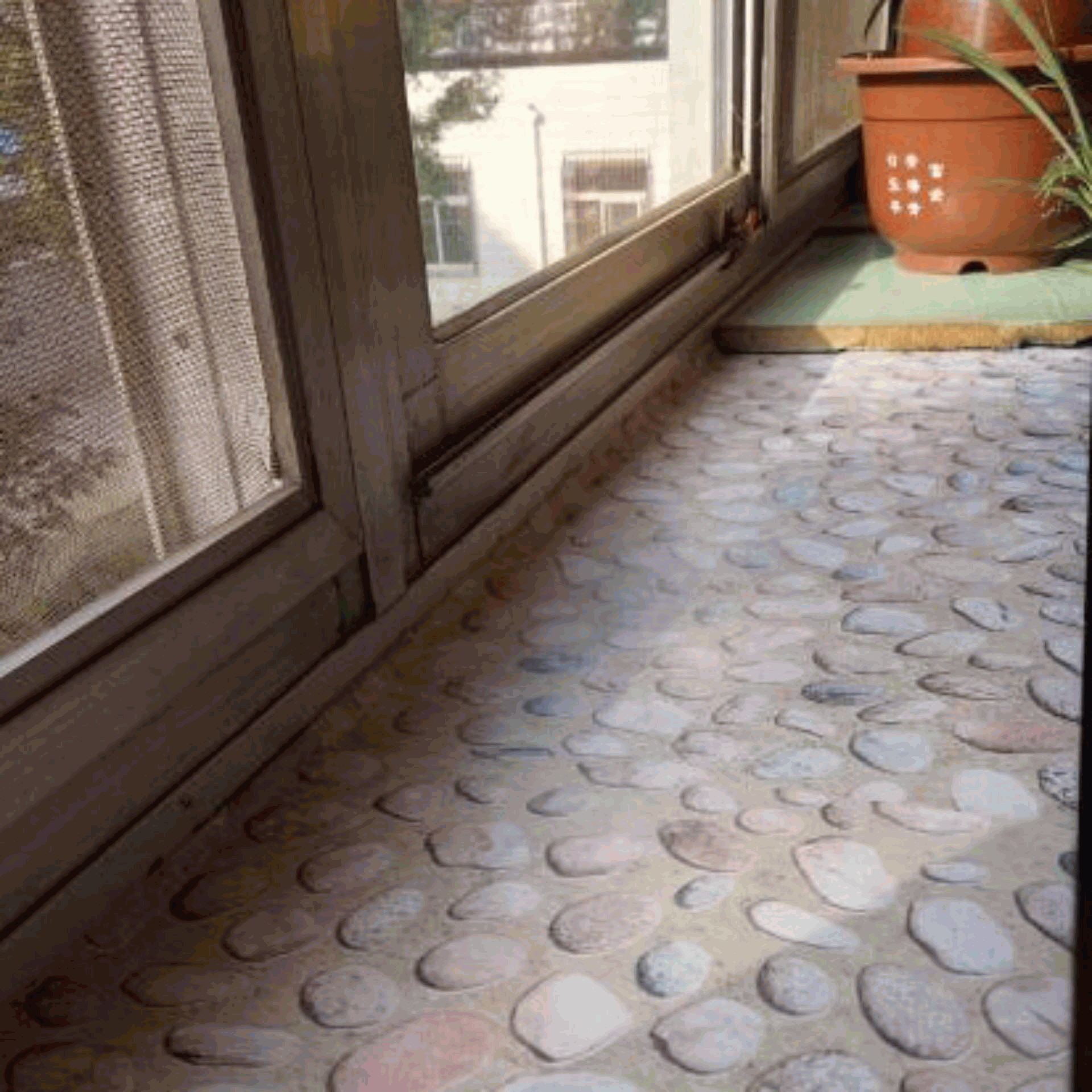 5M Giấy dán tường ko cần thêm keo - Decal dán tường  Đá cuội - Có sẵn keo-HPMWallpaper