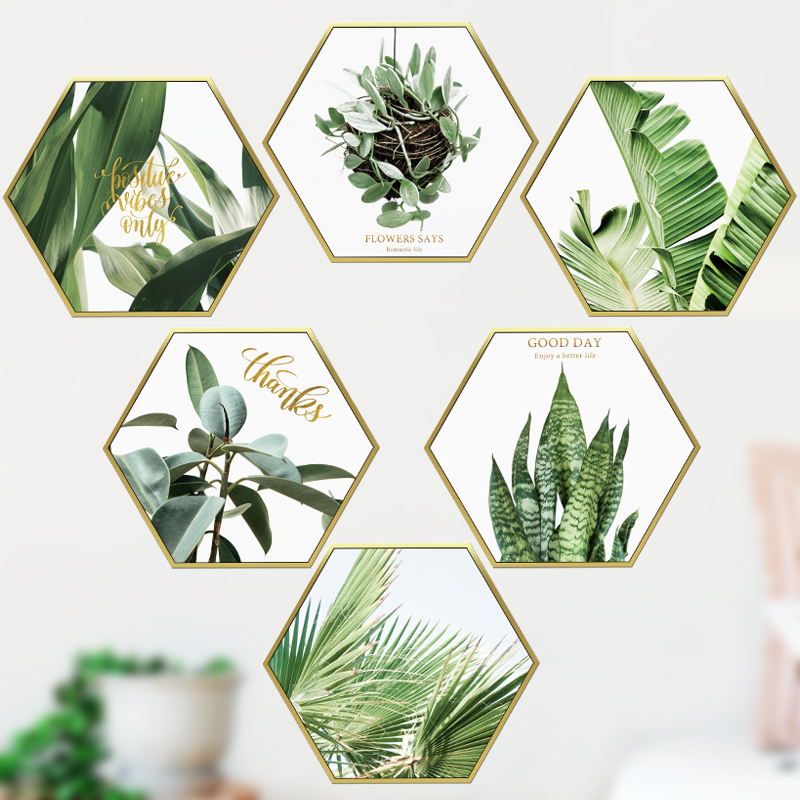 Decal dán tường Sticker dán tường in chất lượng cao có keo mặt sau mẫu hoa lá phong cách Vintage ZH48