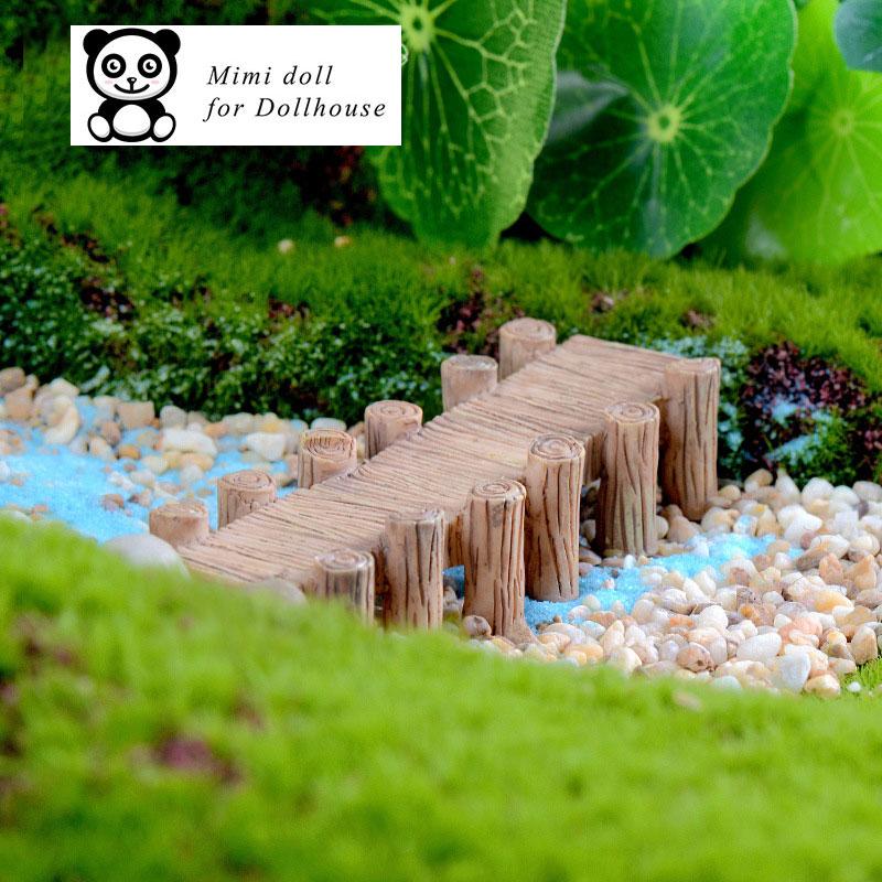 Bộ 03 cây cầu gỗ trang trí tiểu cảnh bonsai minidoll