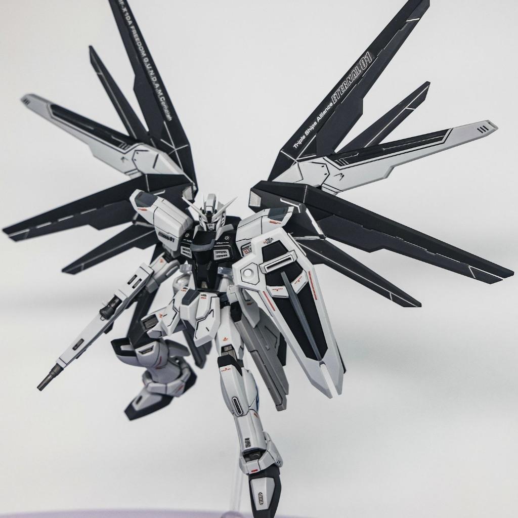 Mô hình lắp ráp Robot Gun-dam HG 1/144 Freedom (Đen)  đồ chơi Toy (Tặng Base)