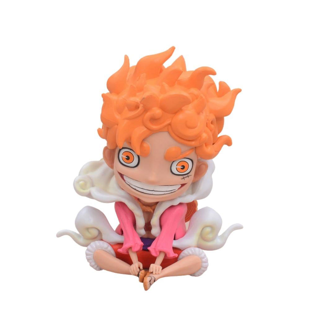 Mô hình Luffy One Piece gear 5 nika chibi màu trắng cao 8cm - siêu dễ thương