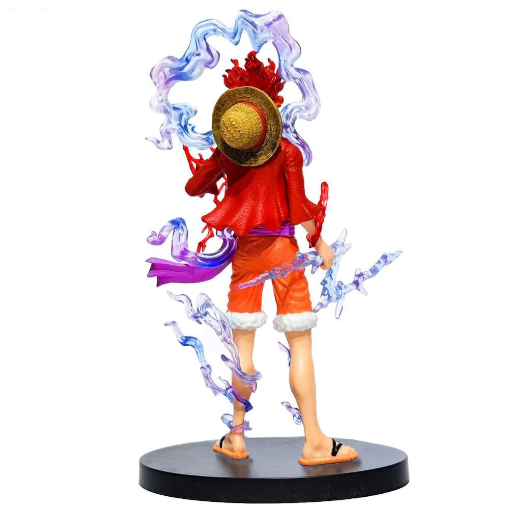 Mô hình đồ chơi - Luffy Gear 5 Nika đỏ bản có vũ khí cầm tay có base đẹp cao 20 cm - OnePiece