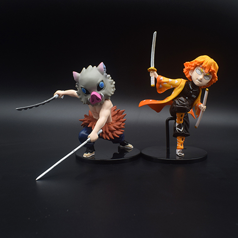 Mô hình Tanjirou, Nezuko, Zenitsu, Inosuke, Uzui,thượng huyền lục Guytaro cao 14cm Figure Kimetsu No Yaiba