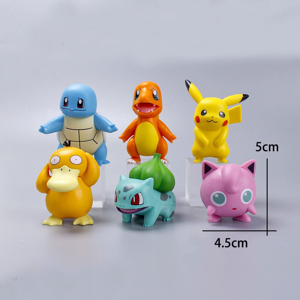 Combo 6 Mô hình Pokemon siêu cute chất liệu nhựa ABS