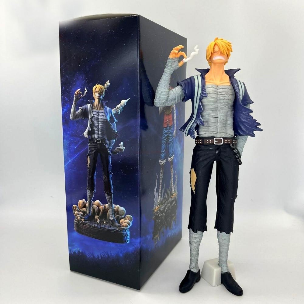Mô Hình OnePiece Sanji hút thuốc - Cao 29.5cm - nặng 440gram + Có BOX + Phụ kiện 1 đế kẹp chân - Figure OnePiece