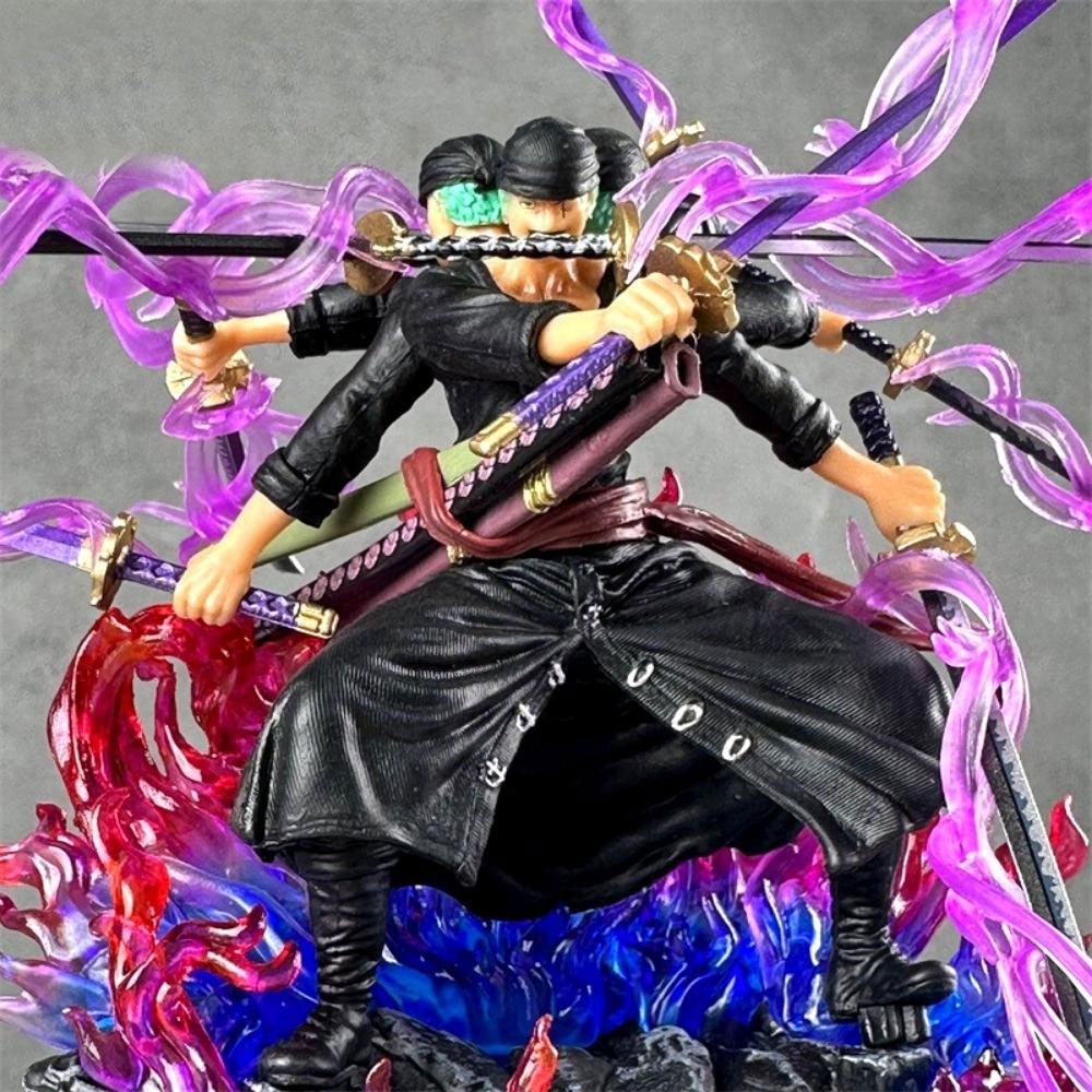 Mô Hình OnePiece Zoro Asura 3 đầu 6 tay siêu ngầu bản nhỏ - Cao 24cm nặng 360gram - Figure OnePiece - Hộp màu