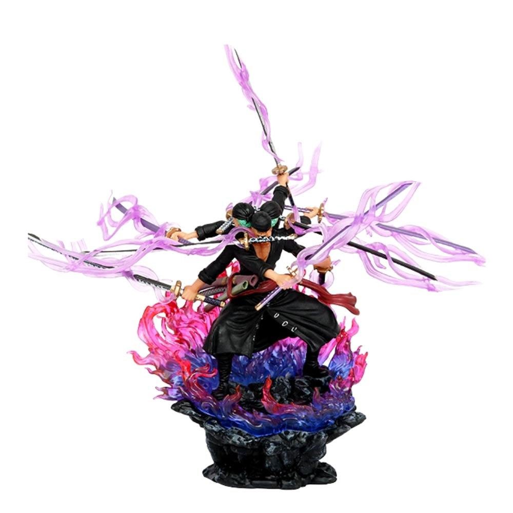 Mô Hình OnePiece Zoro Asura 3 đầu 6 tay siêu ngầu bản nhỏ - Cao 24cm nặng 360gram - Figure OnePiece - Hộp màu