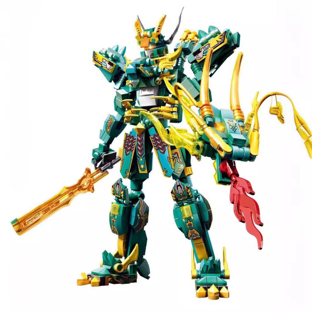 [530 Chi tiết] Đồ chơi lắp ráp ROBOT kết hợp với Dragon ( có thể ráp rời ) chất liệu nhựa ABS cao cấp