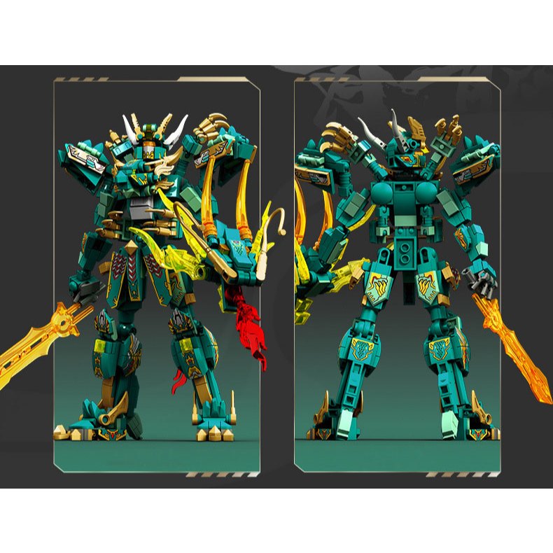 [530 Chi tiết] Đồ chơi lắp ráp ROBOT kết hợp với Dragon ( có thể ráp rời ) chất liệu nhựa ABS cao cấp