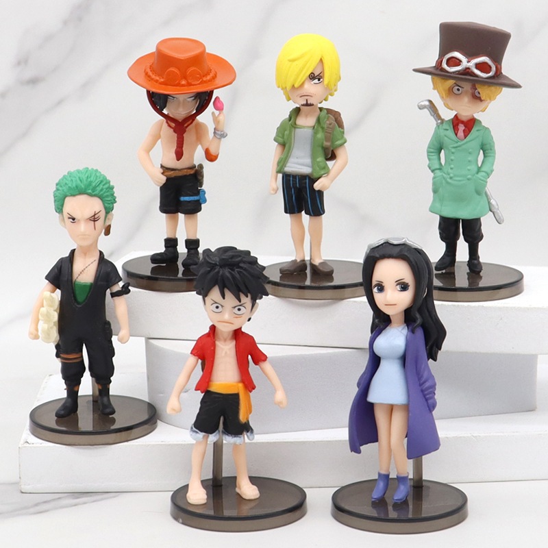 Set 6 mô hình one piece cướp biển chibi cute