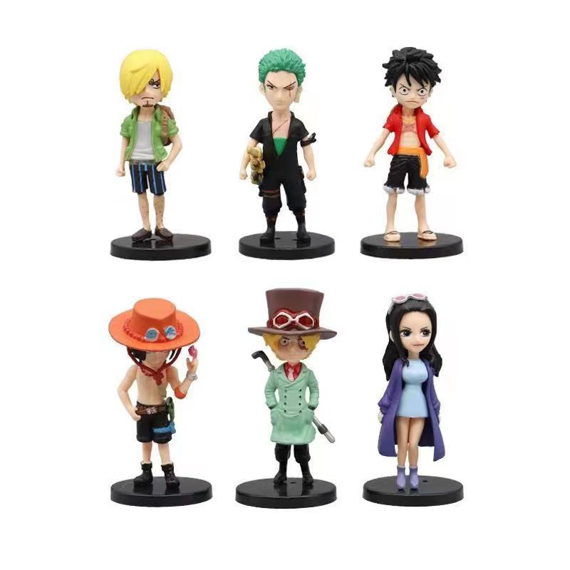 Set 6 mô hình one piece cướp biển chibi cute