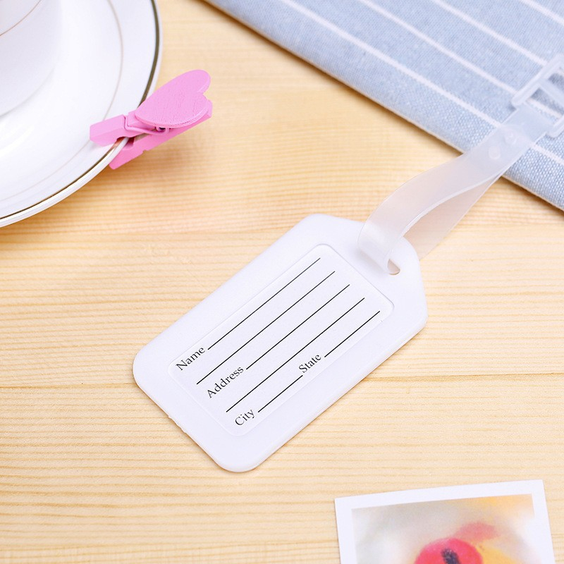Thẻ tên, tag vali , name tag treo vali hành lý du lịch, cặp sách cho bé chống thất lạc có dây đeo