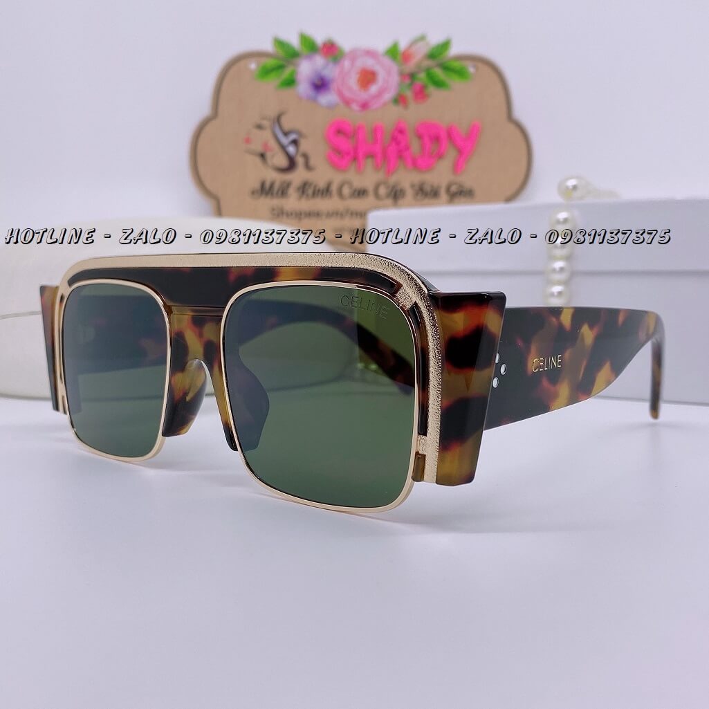Mắt Kính Thời Trang Nữ - Kính Celine Nữ Vuông Fom To Màu Nâu Hổ Phách 6122