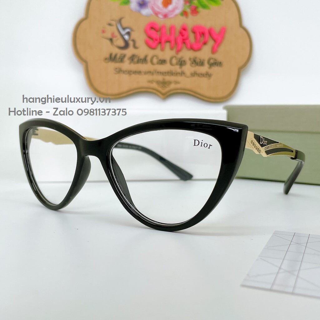 Gọng Kính Thời Trang Nữ - Gọng Kính Dior Mắt Mèo Đính Đá Cao Cấp 905