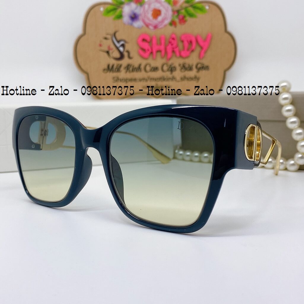 Mắt Kính Thời Trang Nữ - Kính Dior Xanh Cổ Vịt Gọng Kim Loại Tròng Polarized Cao Cấp 6098