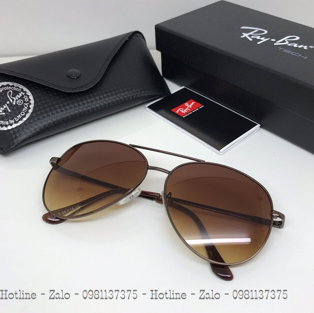 Mắt Kính Ray-ban Nam Nâu Đậm Cao Cấp Full Box Hàng Hiệu Luxury