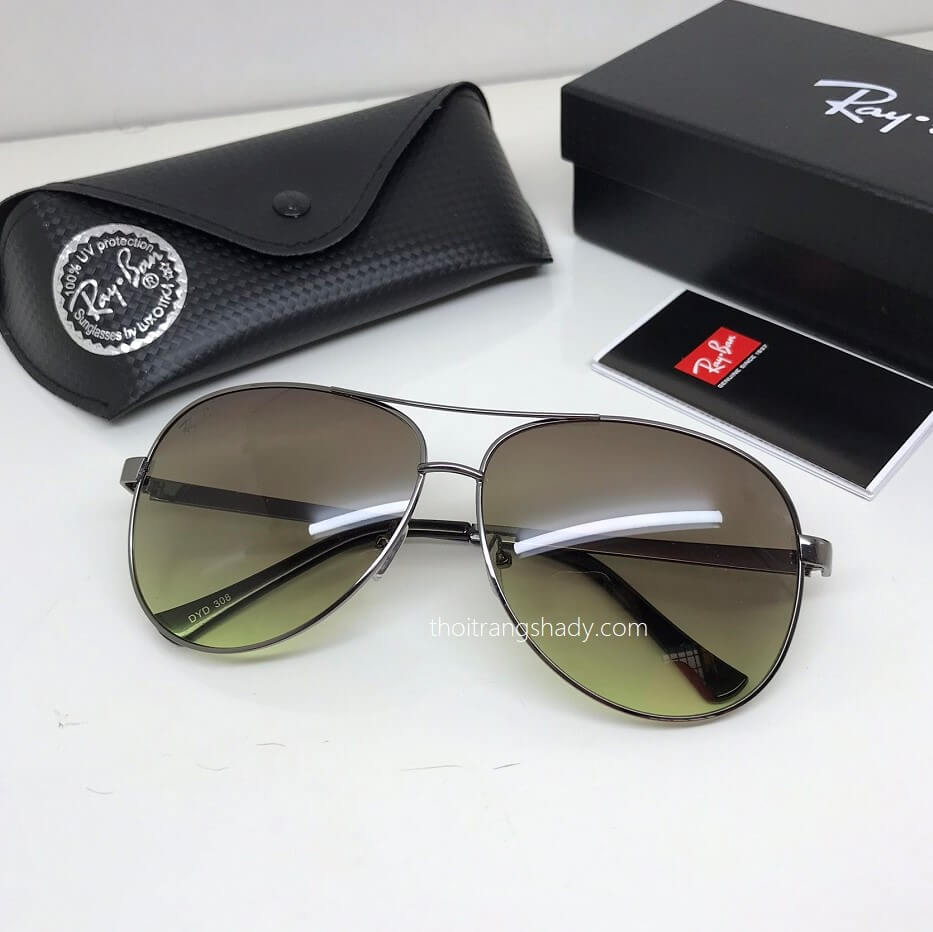 Mắt Kính Ray-ban Nam Xanh Rêu Gọng Chì Cao Cấp Hàng Hiệu Luxury