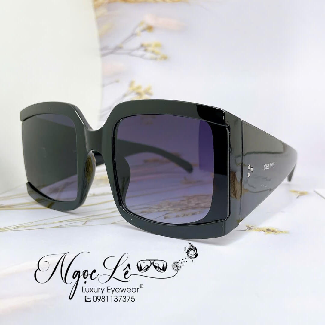 Mắt Kính Thời Trang Nữ -Kính Celine Nữ Màu Đen Vuông Bảng To Cao Cấp Mã 8026