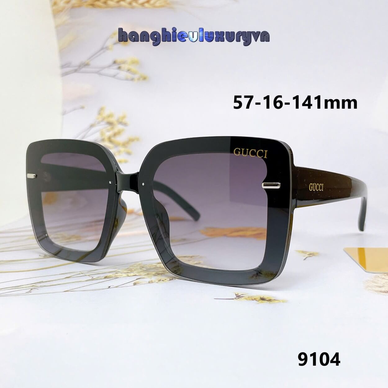 Mắt Kính Thời Trang Nữ - Kính Gucci Nữ Đen Vuông Đen Tràn Viền Cao Cấp Mã 9906