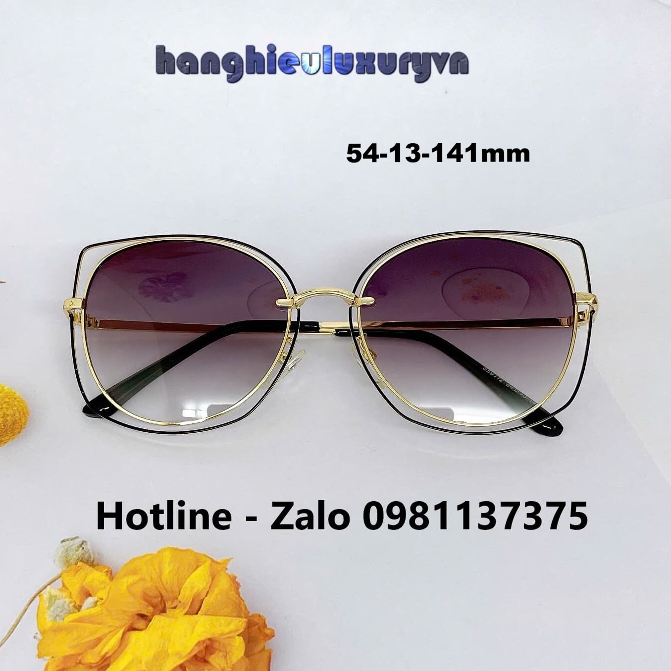 Mắt Kính Thời Trang Nữ - Kính Gucci Nữ Màu Xám Khói Viền Kim Loại Cao Cấp Mã S59112