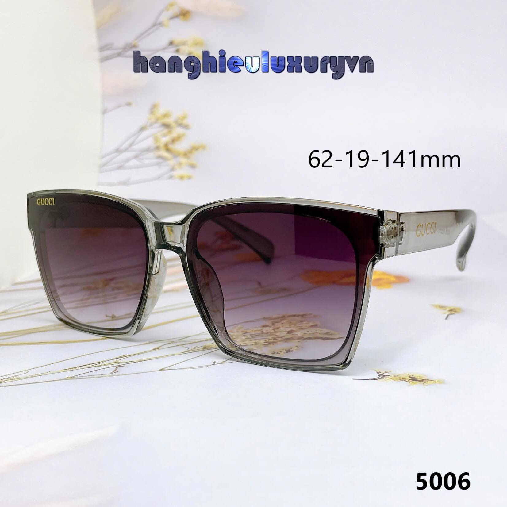 Mắt Kính Thời Trang Nữ - Kính Gucci Nữ Vuông Xám Cao Cấp Kèm Hộp Hãng 5006