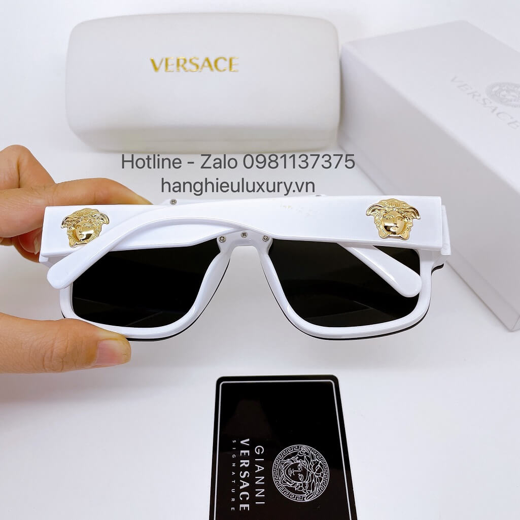 Mắt Kính Versace Tráng Gương Vuông Bảng To Cao Cấp Hàng Hiệu Luxury
