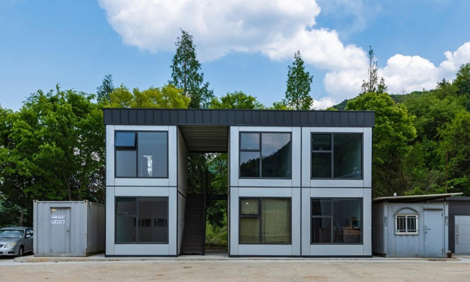 Hệ thống xây nhà xếp chồng từng khối như lego độc lạ tại Hàn Quốc