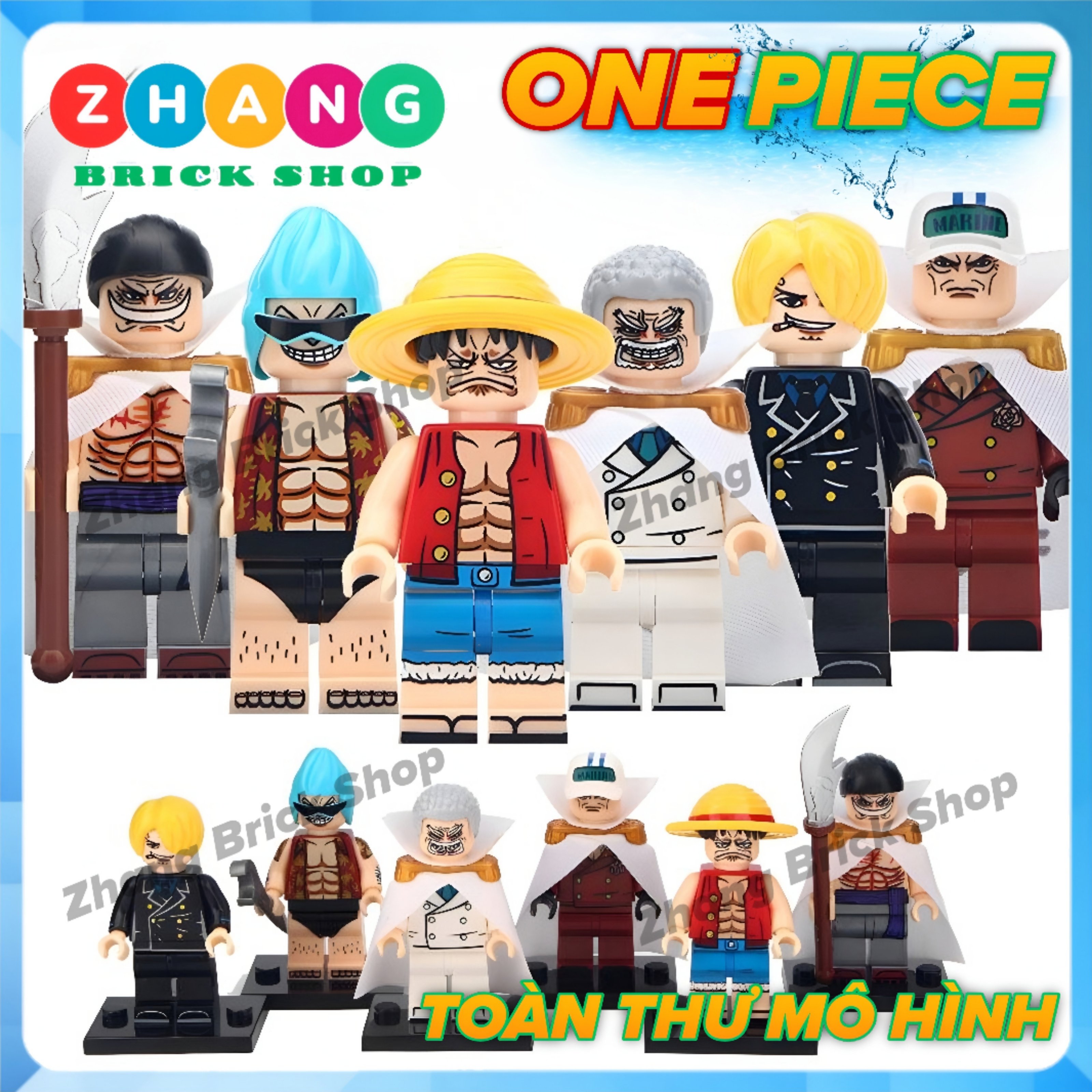 Xếp hình One Piece Sanji - Frank - Luffy - Sakazuki Akainu