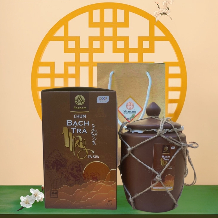 CHUM BẠCH TRÀ MÂY TÀ XÙA 1 TÔM - 2 LÁ 200G