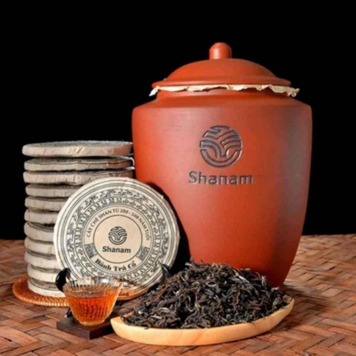 COMBO 7 NĂM CHUM TRÀ VÀNG - BÁNH TRÀ SỐNG YÊN BÁI 1T-3L 300G BTR