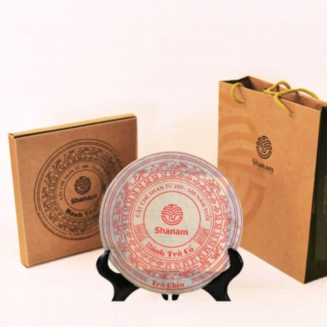 TRÀ VÀNG - BÁNH TRÀ CHÍN 2025 YÊN BÁI 1 TÔM -2 LÁ 300G BTR