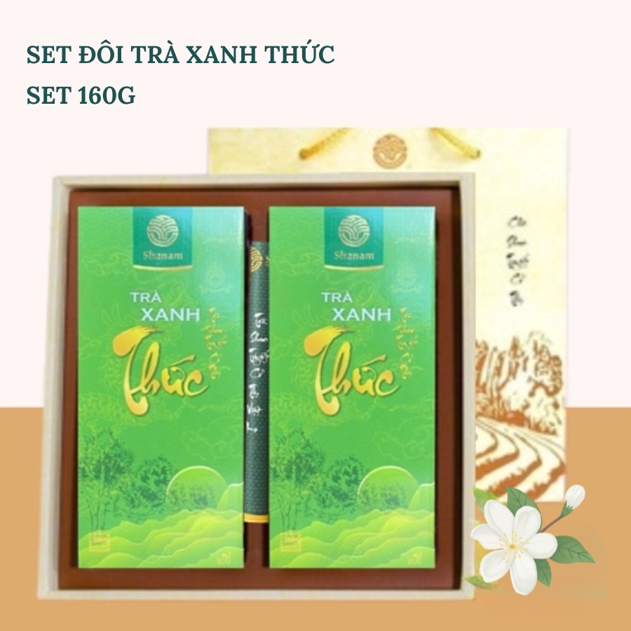 SET ĐÔI TRÀ XANH THỨC 160G