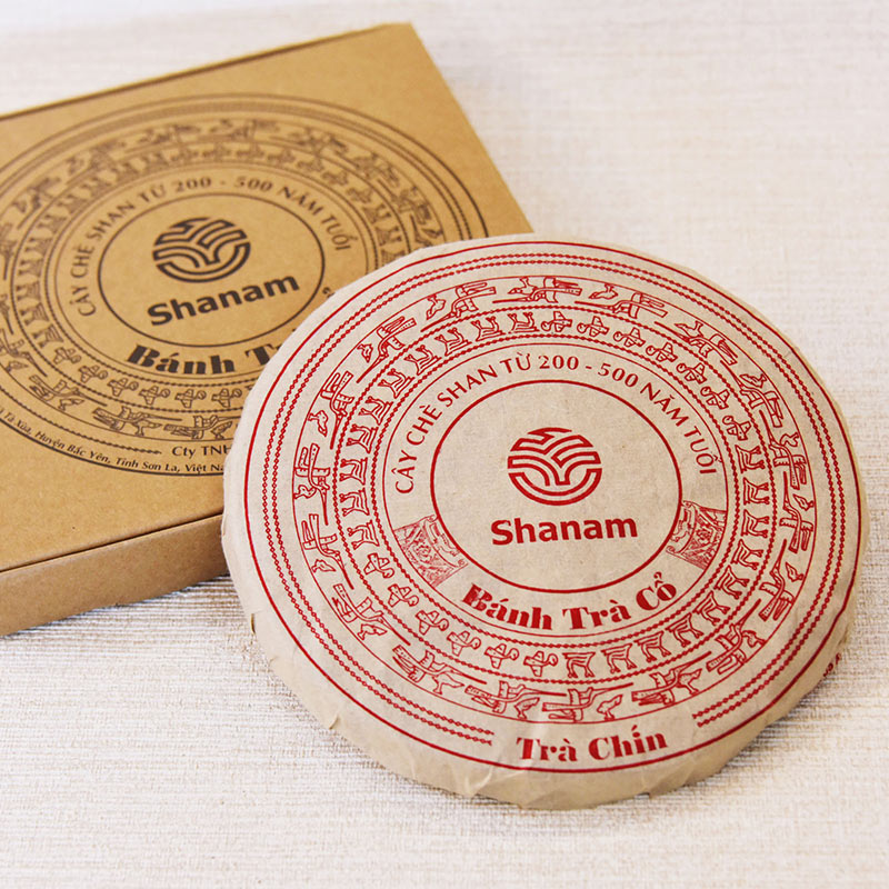 TRÀ VÀNG - BÁNH TRÀ CHÍN 2020 YÊN BÁI 1 TÔM  - 3 LÁ 300G BTR