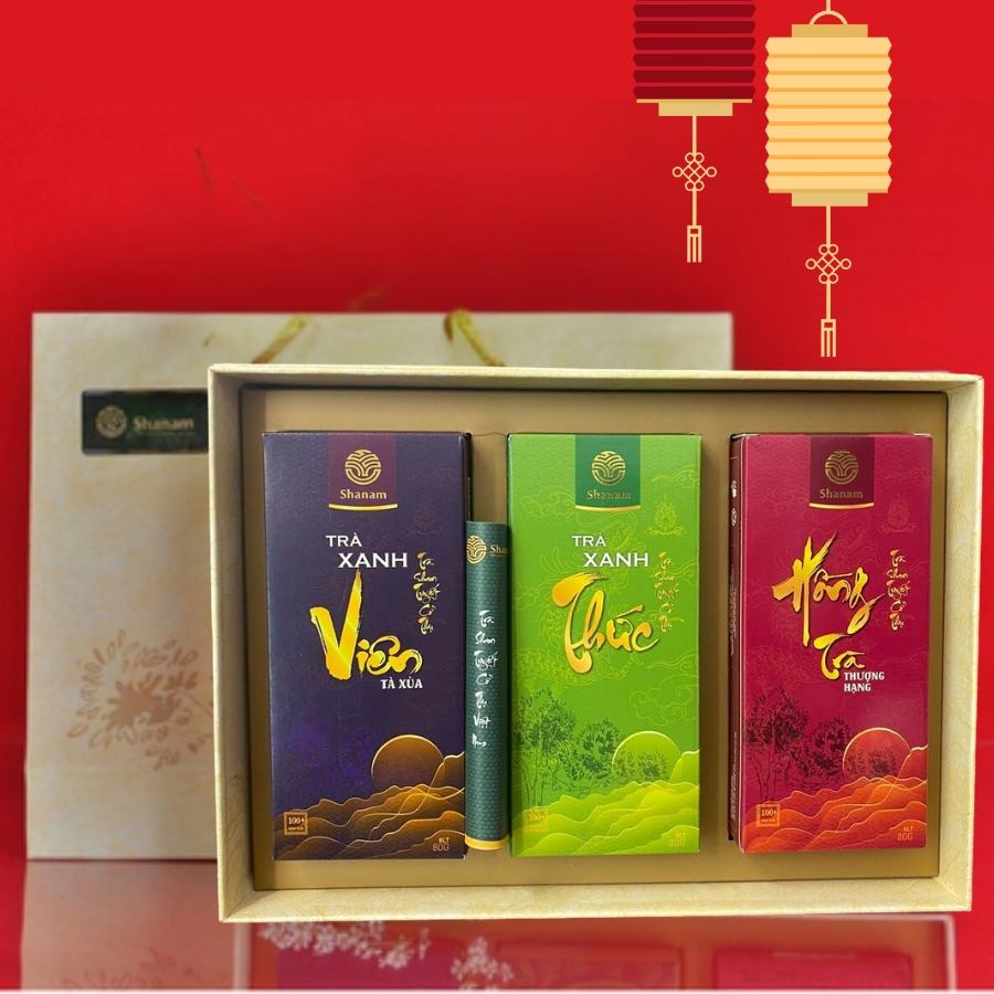 TẾT HIẾU NGHĨA 2 (COMBO MIX 3/SET BA: VIÊN + THỨC + HỒNG TRÀ THƯỢNG HẠNG - 240G)