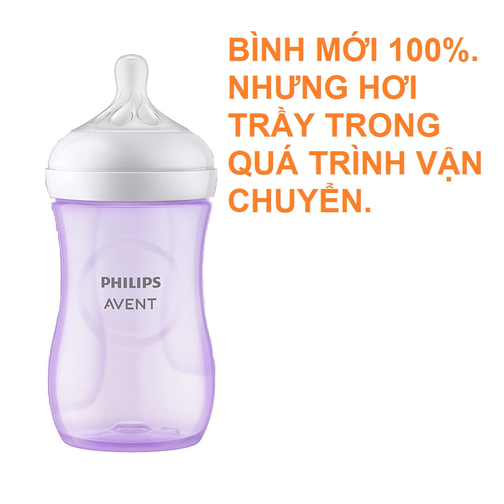 (Phiên bản 2021) Bình sữa Avent Natural núm ti mềm dung tích 125ml/260ml/330ml