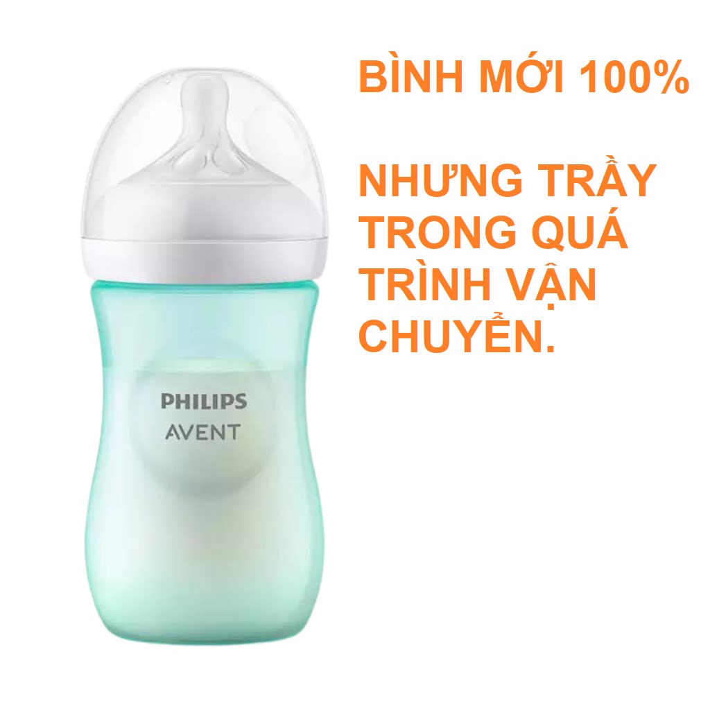 (Phiên bản 2021) Bình sữa Avent Natural núm ti mềm dung tích 125ml/260ml/330ml