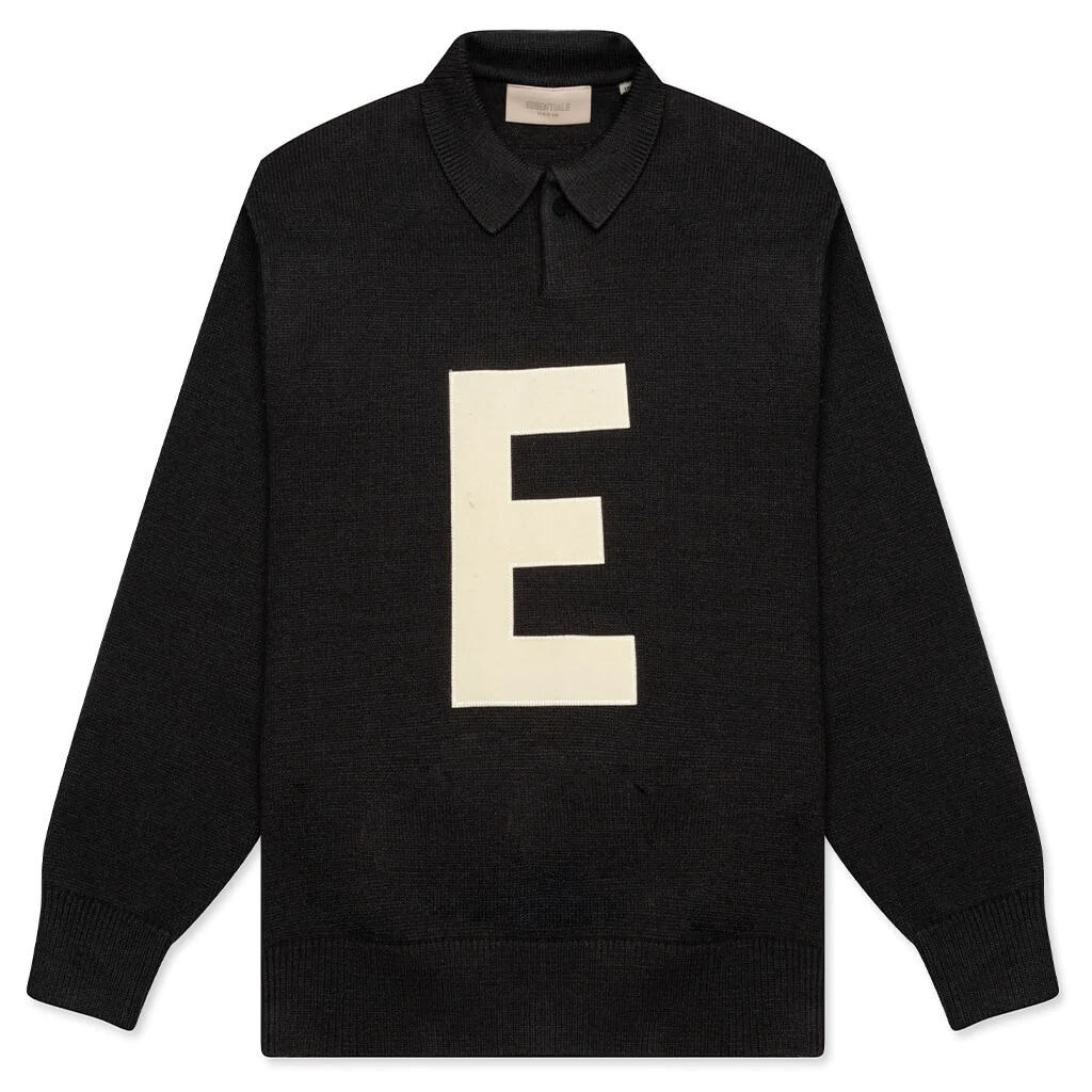 Polo Knit Big E Fear Of God Essentials Iron VAULT VIETNAM