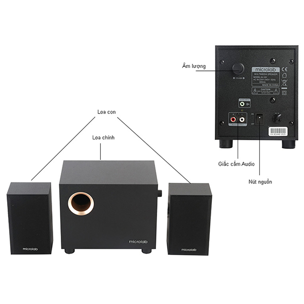 Loa Microlab 2.1 M105