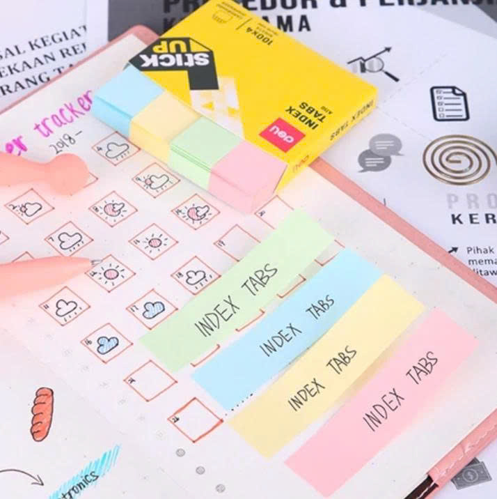 Giấy note phân trang 4 Màu Deli-A11002 (76x19mm)