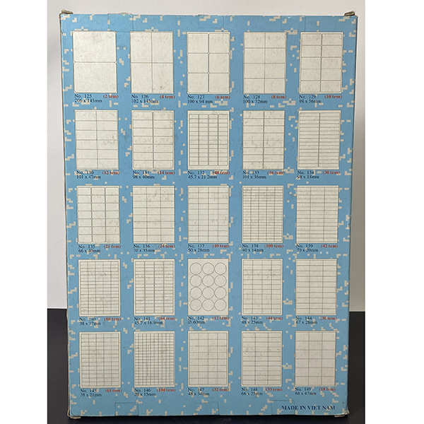 GIẤY DECAL IN MÃ VẠCH TOMY A4 NO.145