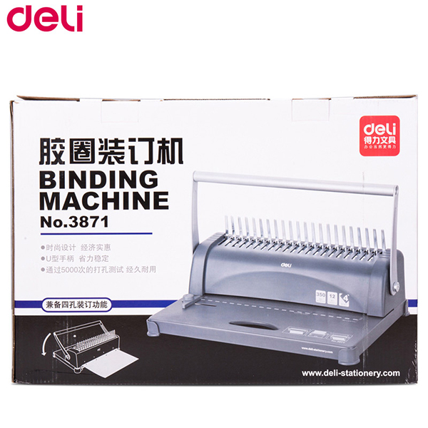 Máy đóng gáy xoắn nhựa Deli 3873