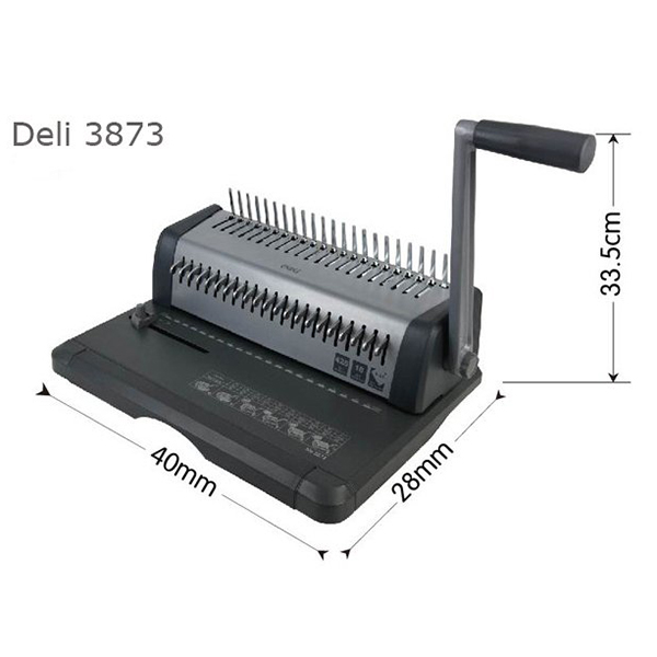 Máy đóng gáy xoắn nhựa Deli 3873