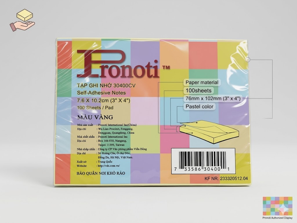 Giấy Note ghi chú 3x4 (76x101mm)