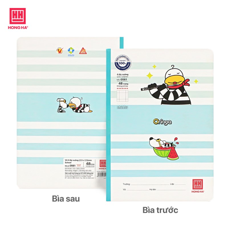 Vở 4 Ô ly 48 trang Hồng Hà School Oringa Galaxy - 0561