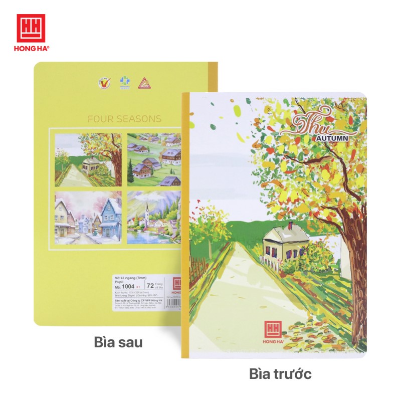 Vở kẻ ngang 72 trang Pupil Bốn Mùa - 1004