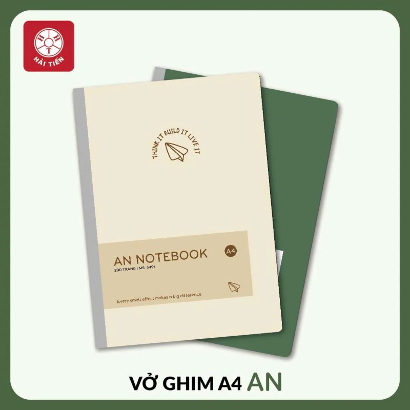Vở ghim A4 - An 120 trang Hải Tiến