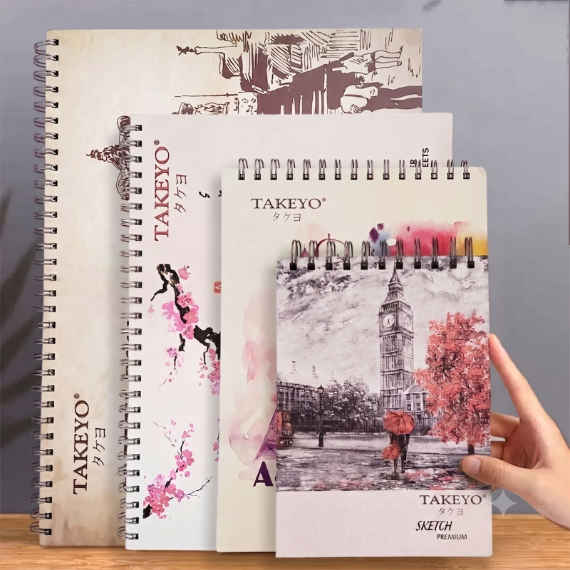 Sổ Vẽ Chì B5 Takeyo Sketchbook Lò Xo 160gsm 50 Tờ