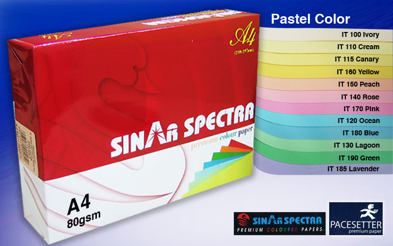 GIẤY PHOTO MÀU A4 SINARSPECTRA 80gsm