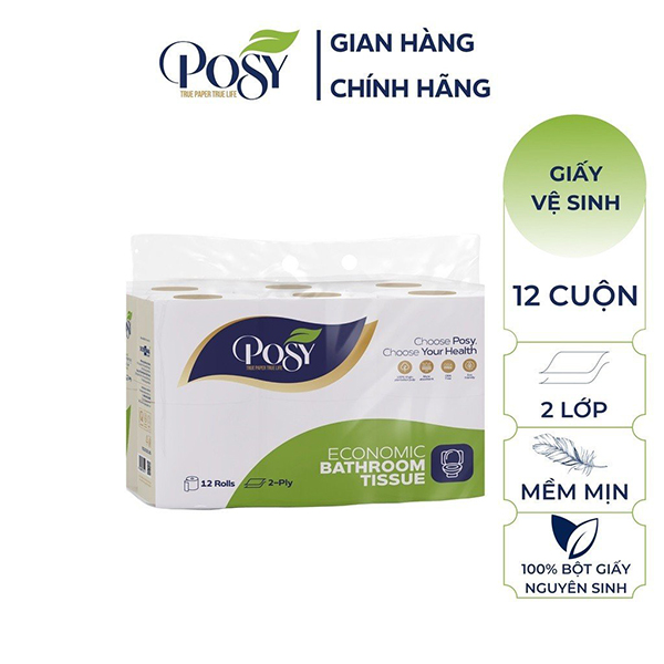 Giấy vệ sinh Posy 2 lớp 12 cuộn