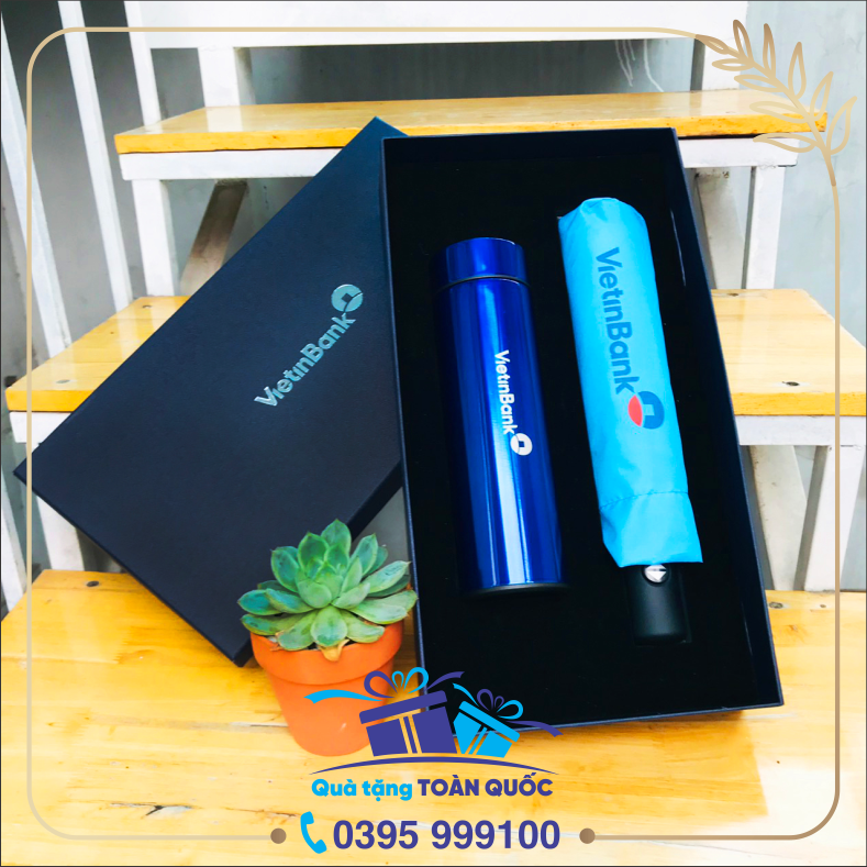 bộ quà tặng 2 món, bộ quà tặng bình giữ nhiệt và ô dù gập 3 tự động 2 chiều, bộ gift set bình nước và ô dù, bộ quà tặng dưới 300k, bộ quà tặng vietinbank, bộ quà tặng nhân viên, quà tặng sếp, bộ quà tặng có sẵn, bộ quà tặng ngân hàng 1